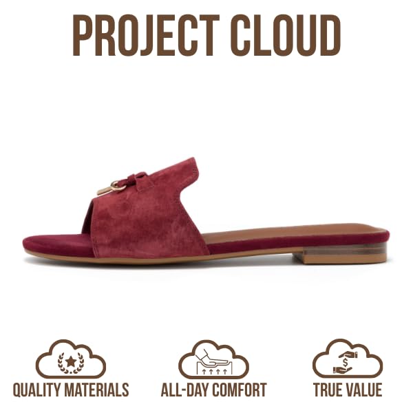 Project Cloud Women's | Genuine Leather Sandals Women Dressy | Memory Foam | Lightweight | Non-Slip - Cannes - Project Cloud - Sandals -Shop Project Cloud premium footwear Now!