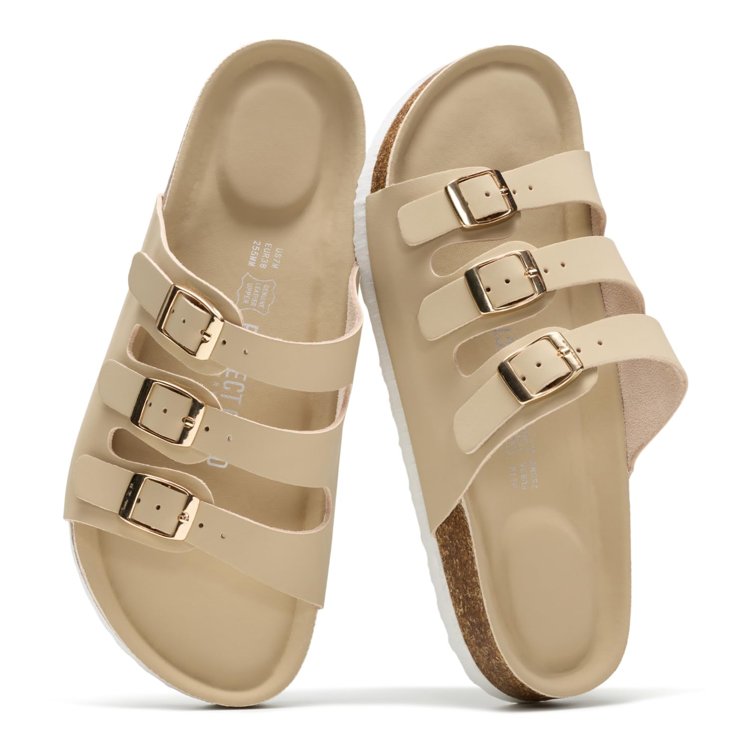 Project Cloud Women's | Genuine Leather Sandals | ProjectPlush™ Memory Foam | Non-Slip - Capri - Project Cloud - Sandals -Shop Project Cloud premium footwear Now!