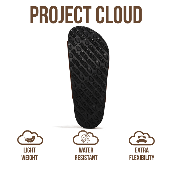 Project Cloud | "Capri" Genuine Leather Sandals | ProjectPlush™ Memory Foam Technology | Non-Slip