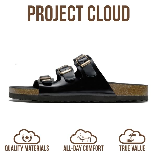 Project Cloud Women's | Genuine Leather Sandals | ProjectPlush™ Memory Foam | Non-Slip - Capri - Project Cloud - Sandals -Shop Project Cloud premium footwear Now!
