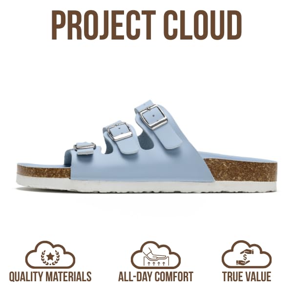 Project Cloud Women's | Genuine Leather Sandals | ProjectPlush™ Memory Foam | Non-Slip - Capri - Project Cloud - Sandals -Shop Project Cloud premium footwear Now!