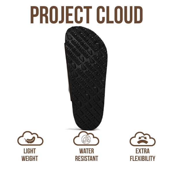 Project Cloud | "Capri" Genuine Leather Sandals | ProjectPlush™ Memory Foam Technology | Non-Slip