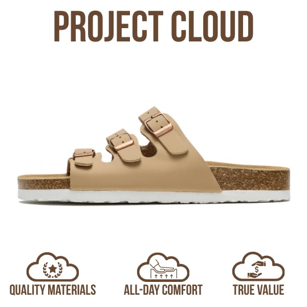 Project Cloud Women's | Genuine Leather Sandals | ProjectPlush™ Memory Foam | Non-Slip - Capri - Project Cloud - Sandals -Shop Project Cloud premium footwear Now!
