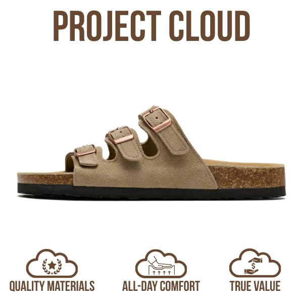 Project Cloud Women's | Genuine Leather Sandals | ProjectPlush™ Memory Foam | Non-Slip - Capri - Project Cloud - Sandals -Shop Project Cloud premium footwear Now!
