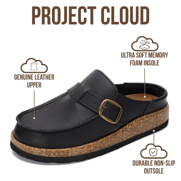 Zuecos Carline para mujer de Project Cloud: espuma viscoelástica, suela antideslizante 