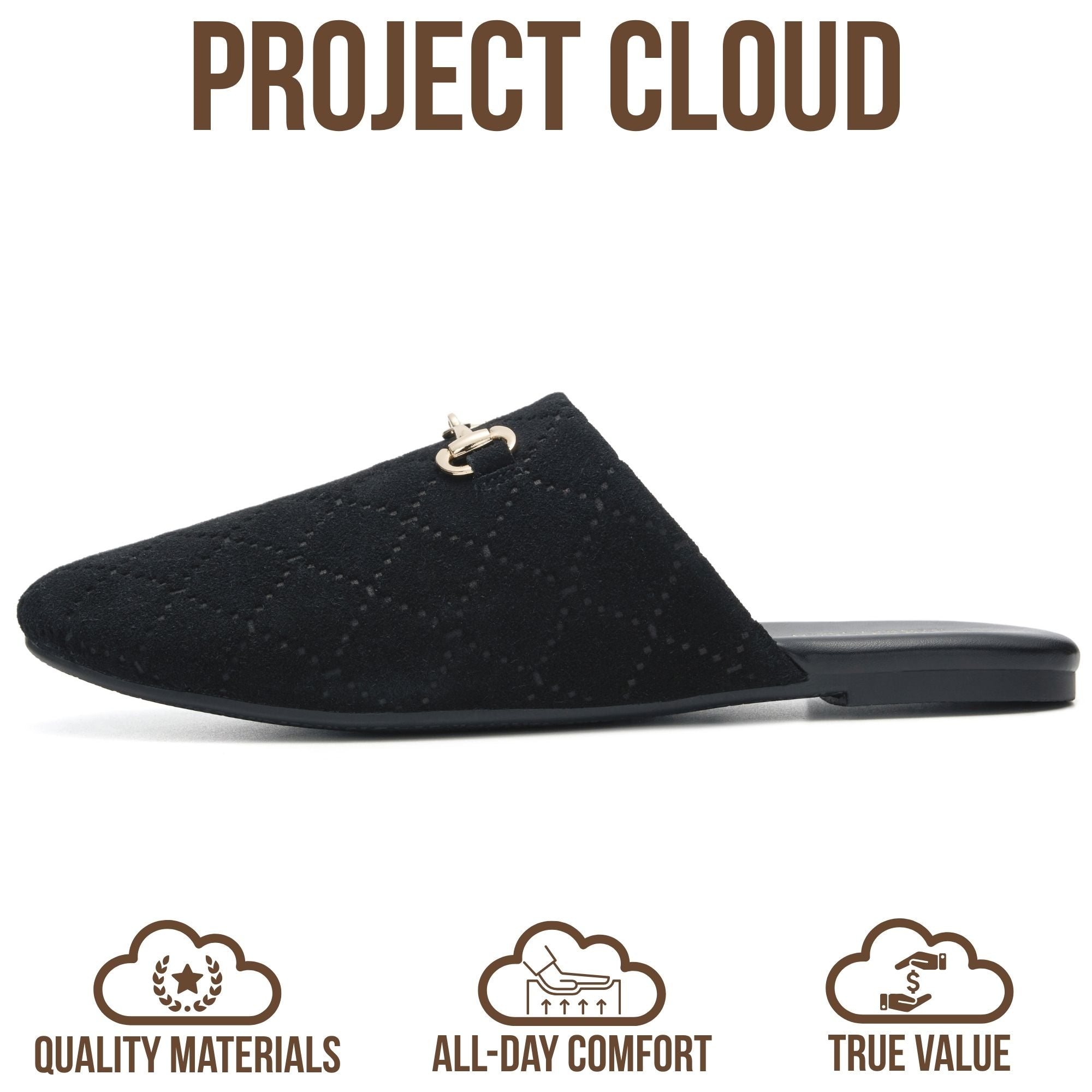 Project Cloud Women's | Horse Bit Mules | Memory Foam Insole | Lightweight | Non-Slip - Cassidy