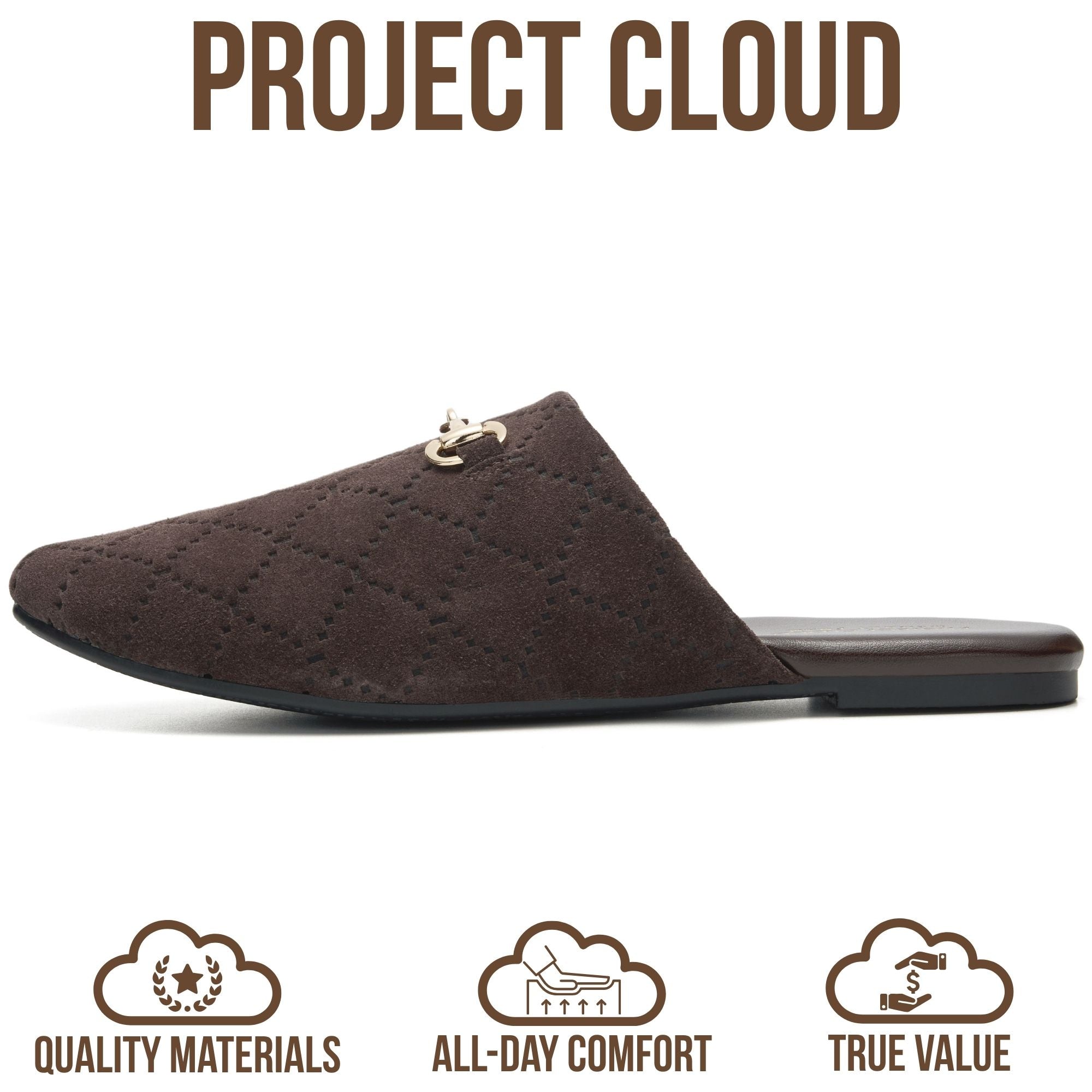 Project Cloud Women's | Horse Bit Mules | Memory Foam Insole | Lightweight | Non-Slip - Cassidy