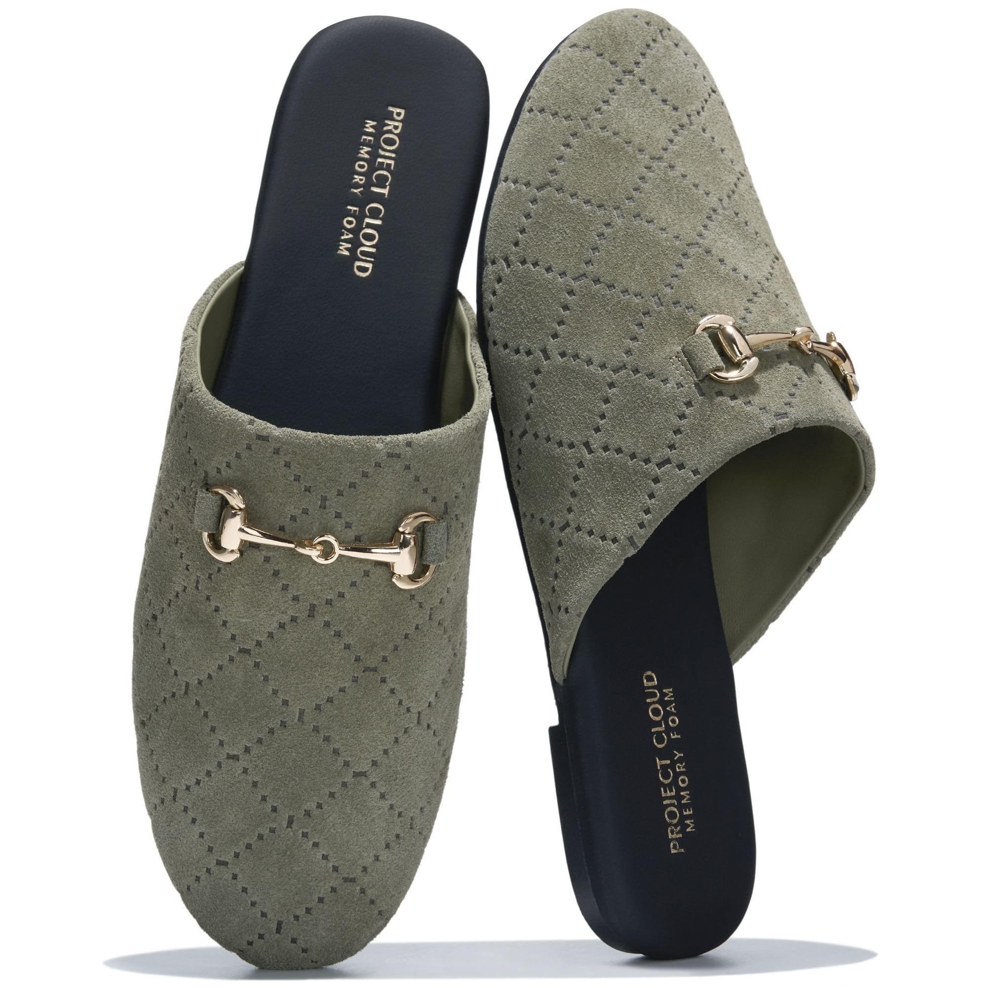 Project Cloud Women's | Horse Bit Mules | Memory Foam Insole | Lightweight | Non-Slip - Cassidy