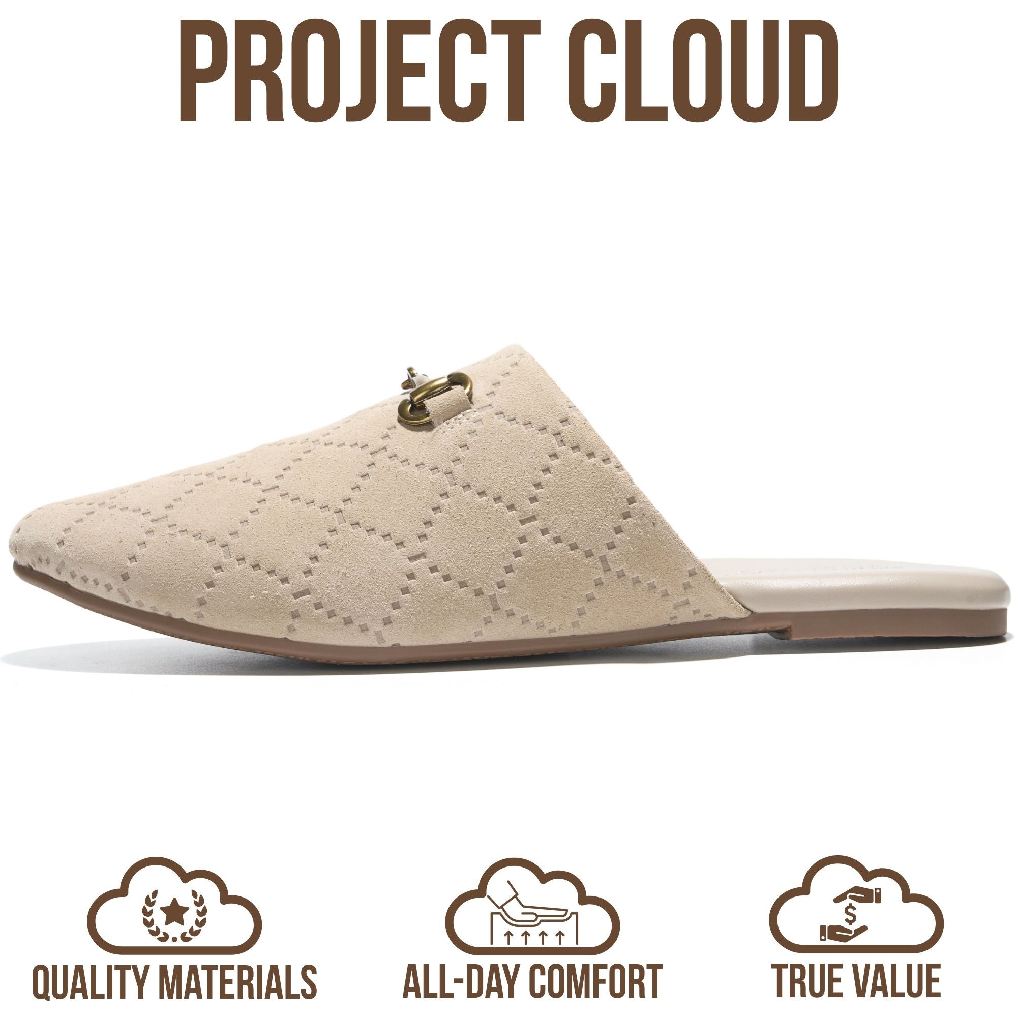 Project Cloud Women's | Horse Bit Mules | Memory Foam Insole | Lightweight | Non-Slip - Cassidy