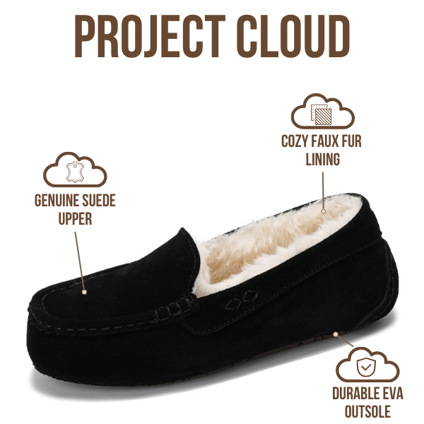 Project Cloud | "Cathi" Women's Loafers | 100% Genuine Suede | Memory Foam | Lightweight | Non-Slip