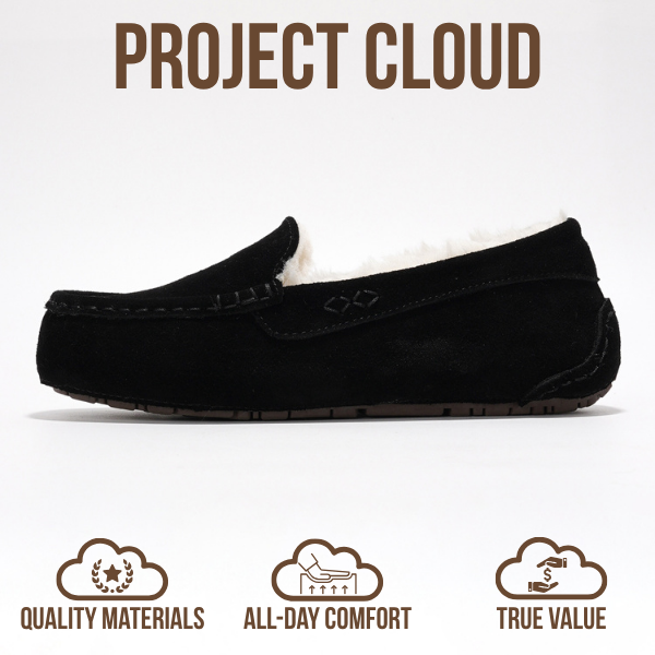 Project Cloud | "Cathi" Women's Loafers | 100% Genuine Suede | Memory Foam | Lightweight | Non-Slip