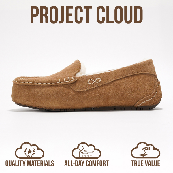 Project Cloud | "Cathi" Women's Loafers | 100% Genuine Suede | Memory Foam | Lightweight | Non-Slip