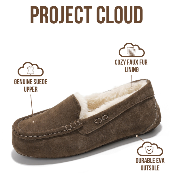 Project Cloud | "Cathi" Women's Loafers | 100% Genuine Suede | Memory Foam | Lightweight | Non-Slip