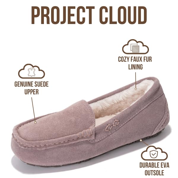 Project Cloud | "Cathi" Women's Loafers | 100% Genuine Suede | Memory Foam | Lightweight | Non-Slip