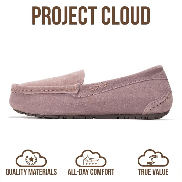 Project Cloud | "Cathi" Women's Loafers | 100% Genuine Suede | Memory Foam | Lightweight | Non-Slip