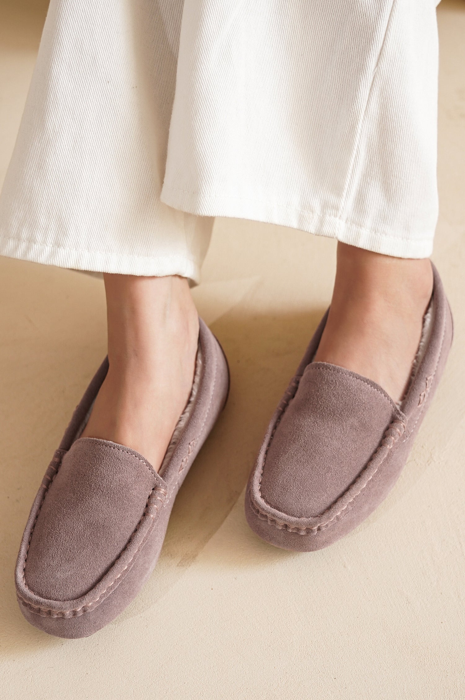 Project Cloud | "Cathi" Women's Loafers | 100% Genuine Suede | Memory Foam | Lightweight | Non-Slip