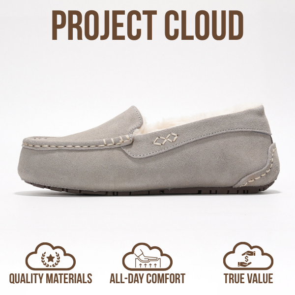 Project Cloud | "Cathi" Women's Loafers | 100% Genuine Suede | Memory Foam | Lightweight | Non-Slip
