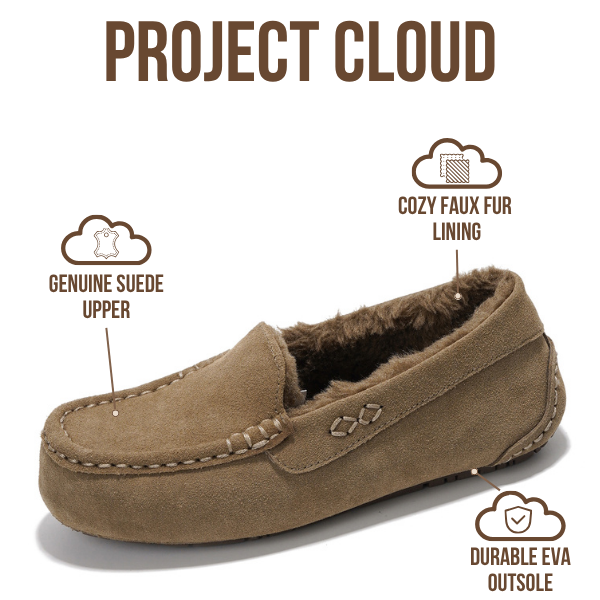 Project Cloud | "Cathi" Women's Loafers | 100% Genuine Suede | Memory Foam | Lightweight | Non-Slip