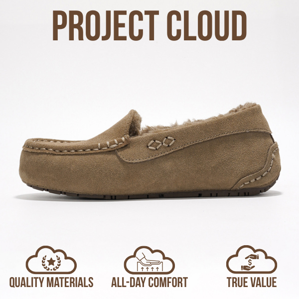Project Cloud | "Cathi" Women's Loafers | 100% Genuine Suede | Memory Foam | Lightweight | Non-Slip