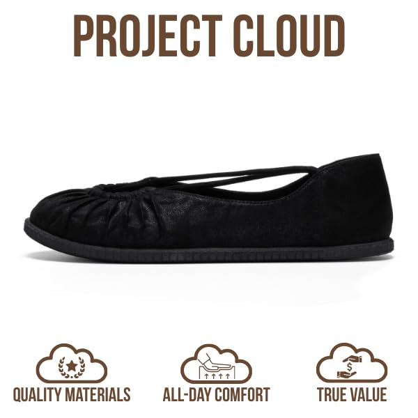 Project Cloud Women's | Genuine Leather Ballet Flats for Women | Memory Foam | Lightweight | Non-Slip - Cheers - Project Cloud - Sandals -Shop Project Cloud premium footwear Now!