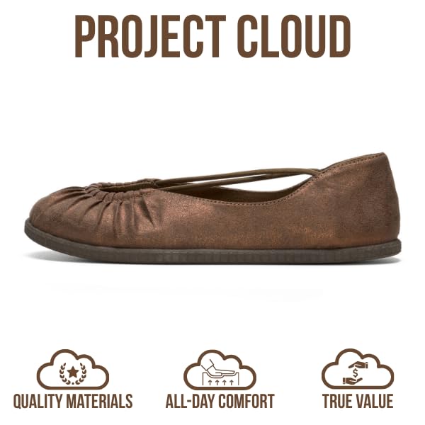 Project Cloud Women's | Genuine Leather Ballet Flats for Women | Memory Foam | Lightweight | Non-Slip - Cheers - Project Cloud - Sandals -Shop Project Cloud premium footwear Now!