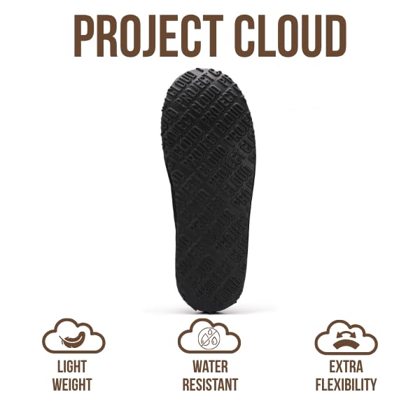 Project Cloud | "Chill" Mens House Slippers | Genuine Leather | Memory Foam | Lightweight | Non-Slip