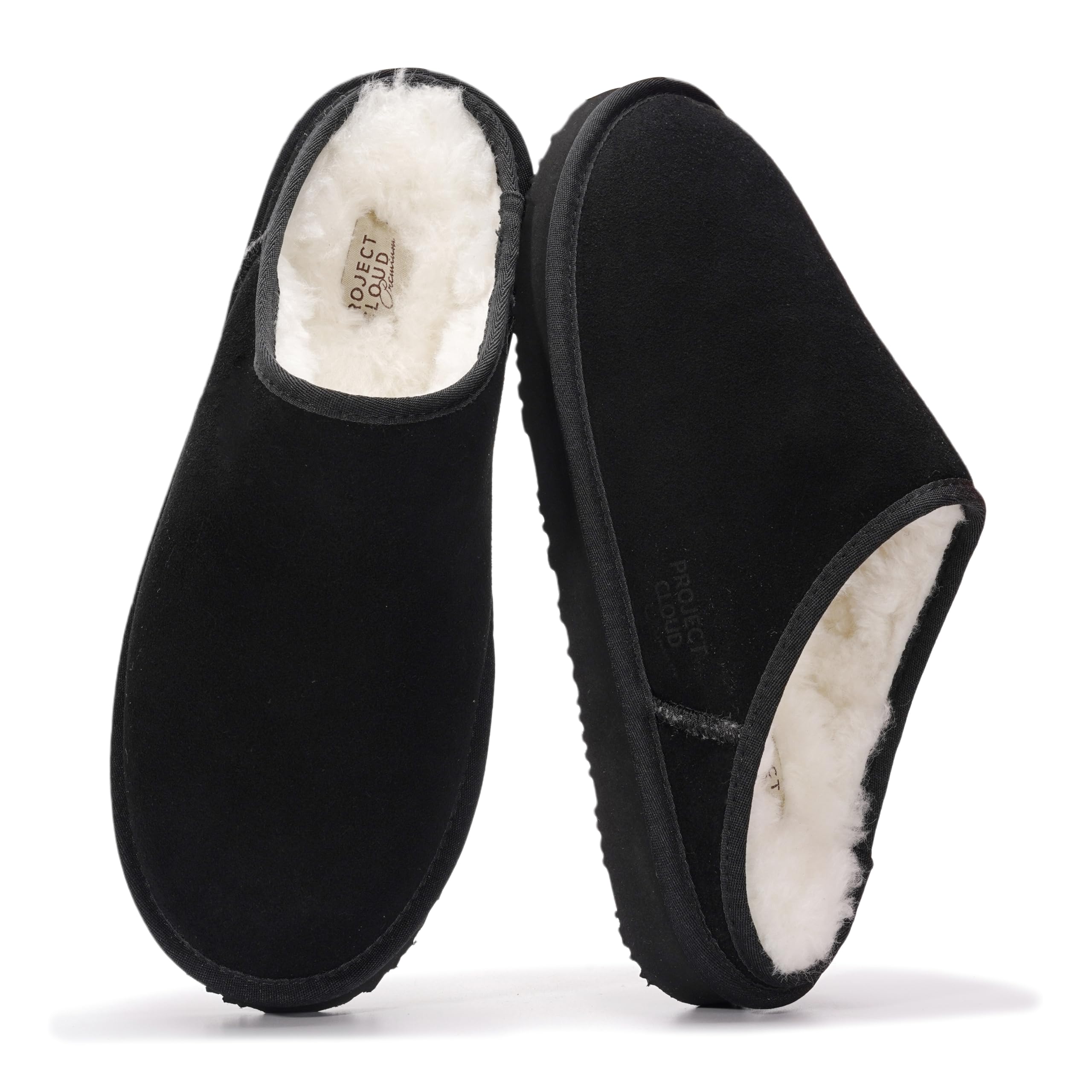 Mens House Slippers Genuine Leather Memory Foam Lightweight