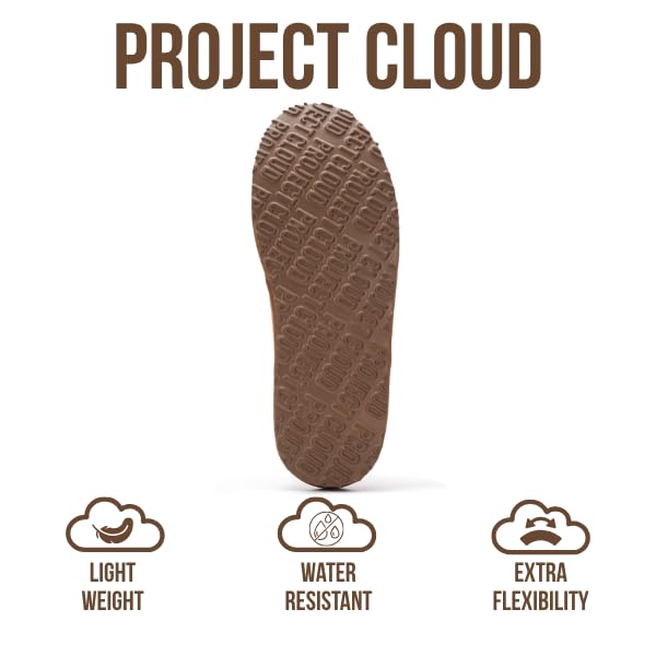 Project Cloud | "Chill" Mens House Slippers | Genuine Leather | Memory Foam | Lightweight | Non-Slip