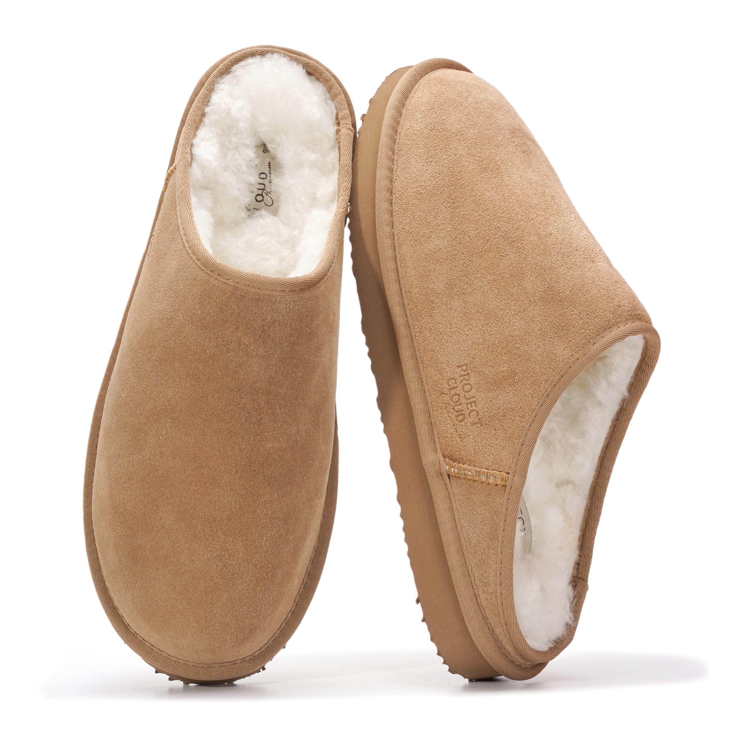 Project Cloud | "Chill" Mens House Slippers | Genuine Leather | Memory Foam | Lightweight | Non-Slip