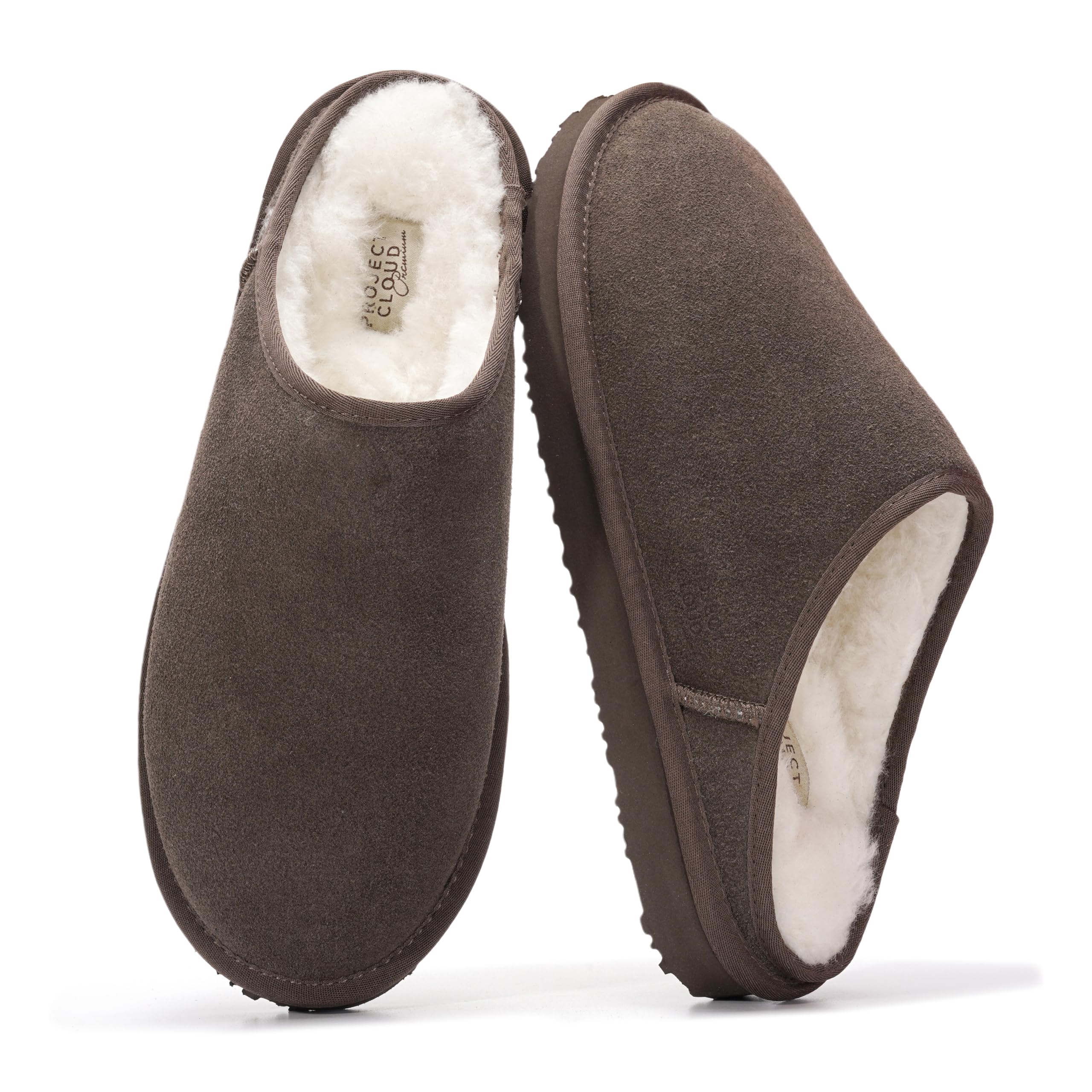 Project Cloud | "Chill" Mens House Slippers | Genuine Leather | Memory Foam | Lightweight | Non-Slip