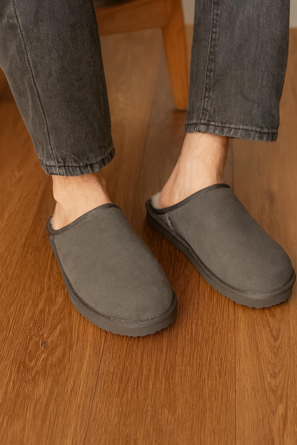 Project Cloud | "Chill" Mens House Slippers | Genuine Leather | Memory Foam | Lightweight | Non-Slip