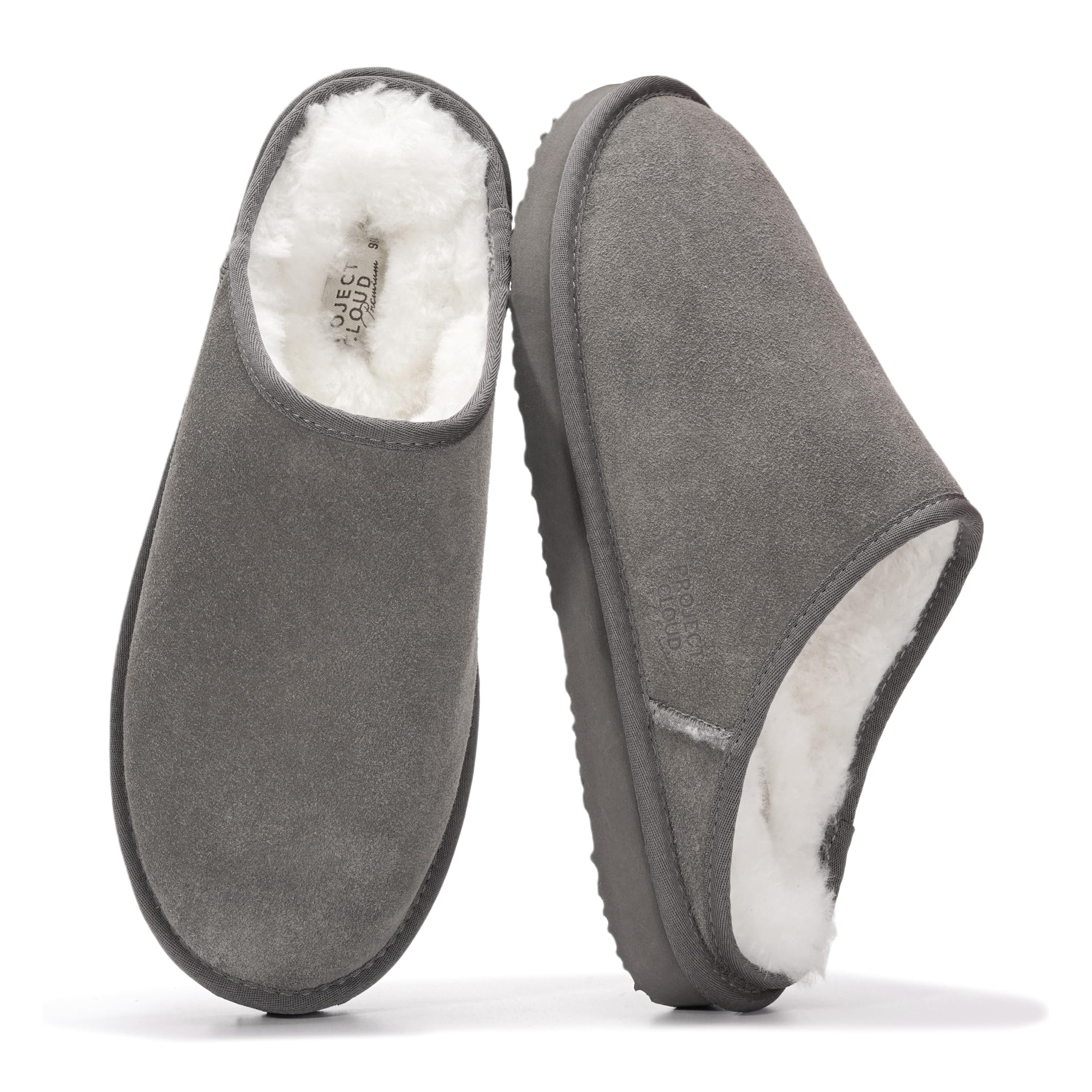 Project Cloud | "Chill" Mens House Slippers | Genuine Leather | Memory Foam | Lightweight | Non-Slip