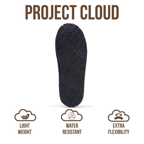 Project Cloud | "Chill" Mens House Slippers | Genuine Leather | Memory Foam | Lightweight | Non-Slip