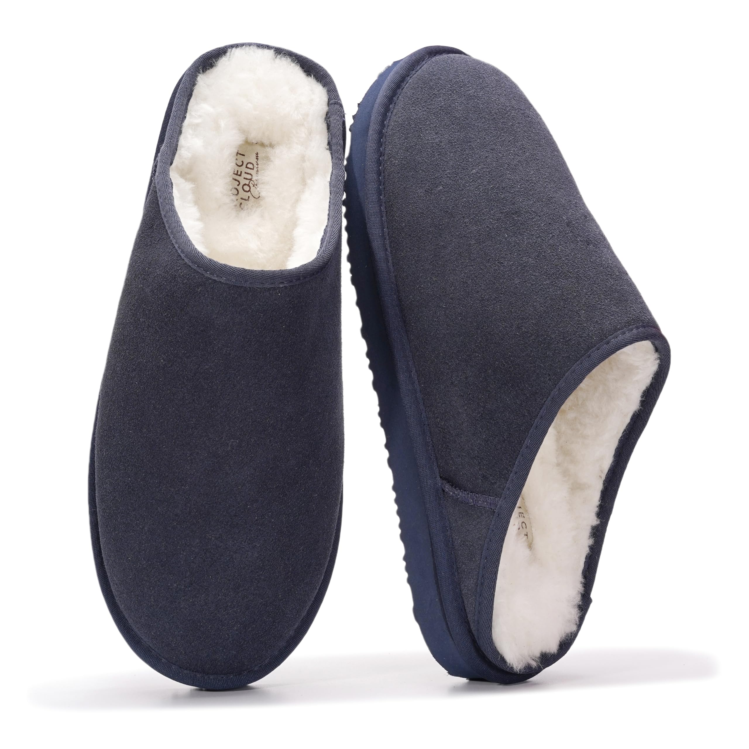 Project Cloud | "Chill" Mens House Slippers | Genuine Leather | Memory Foam | Lightweight | Non-Slip