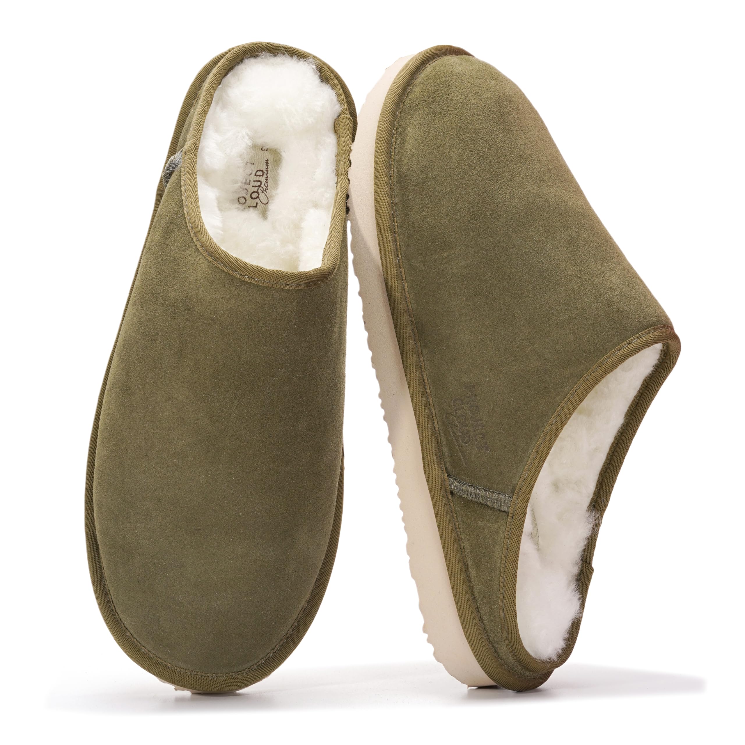 Project Cloud | "Chill" Mens House Slippers | Genuine Leather | Memory Foam | Lightweight | Non-Slip