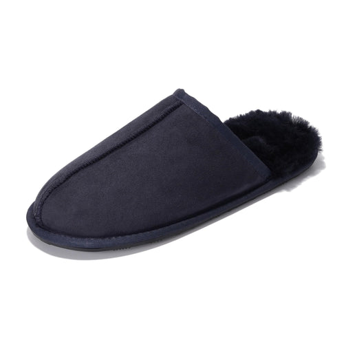 Men's Genuine Sheepskin Slippers Memory Foam Comfort Project Cloud