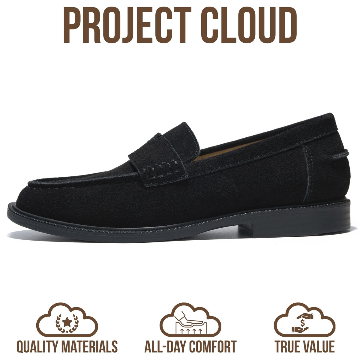 Project Cloud Women's | 100% Genuine Leather Loafers for Women | Memory Foam Insole | Lightweight | Non-Slip - Crest - Project Cloud - Sandals -Shop Project Cloud premium footwear Now!