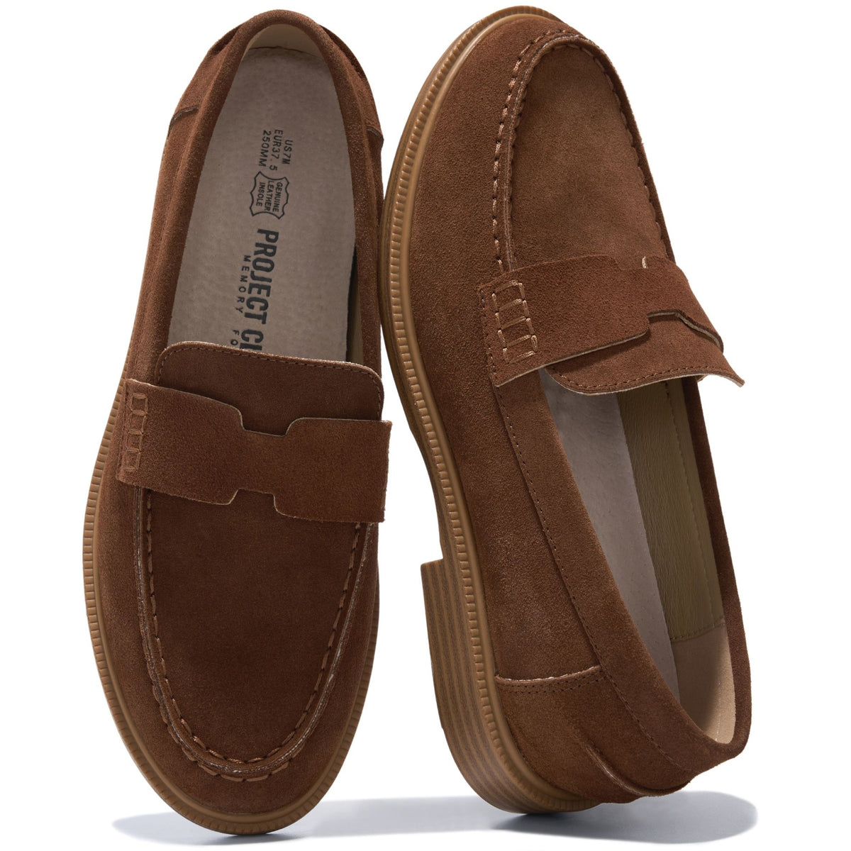 Project Cloud Women's | 100% Genuine Leather Loafers for Women | Memory Foam Insole | Lightweight | Non-Slip - Crest