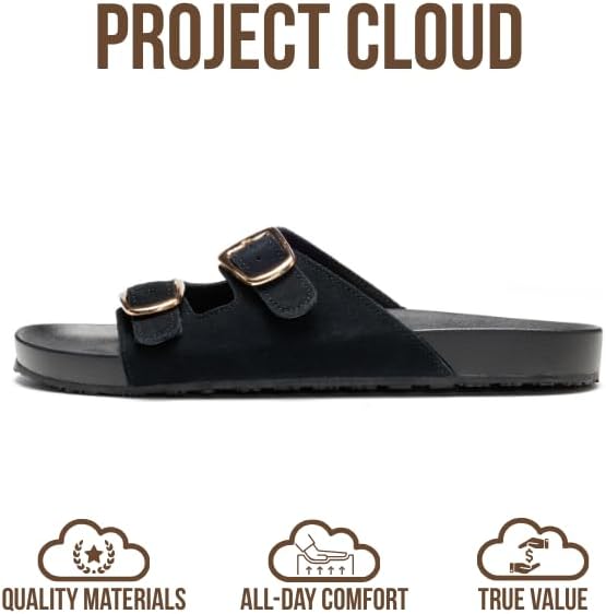 Project Cloud Women's | 100% Genuine Leather Sandals for Women | Plush & Soft Insole | Lightweight | Non-Slip - Dainty - Project Cloud - Sandals -Shop Project Cloud premium footwear Now!