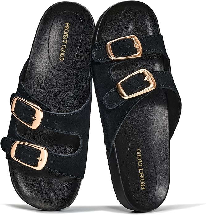 Project Cloud Women's | 100% Genuine Leather Sandals for Women | Plush & Soft Insole | Lightweight | Non-Slip - Dainty - Project Cloud - Sandals -Shop Project Cloud premium footwear Now!