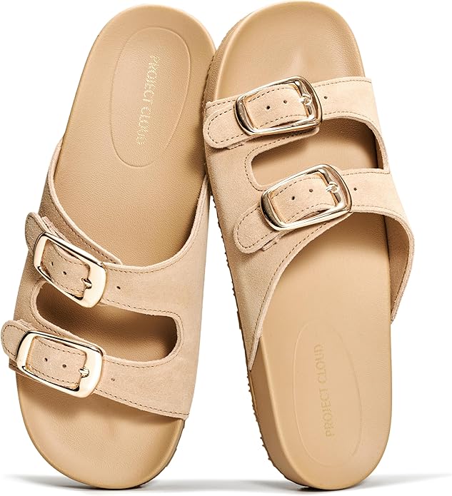 Project Cloud Women's | 100% Genuine Leather Sandals for Women | Plush & Soft Insole | Lightweight | Non-Slip - Dainty - Project Cloud - Sandals -Shop Project Cloud premium footwear Now!