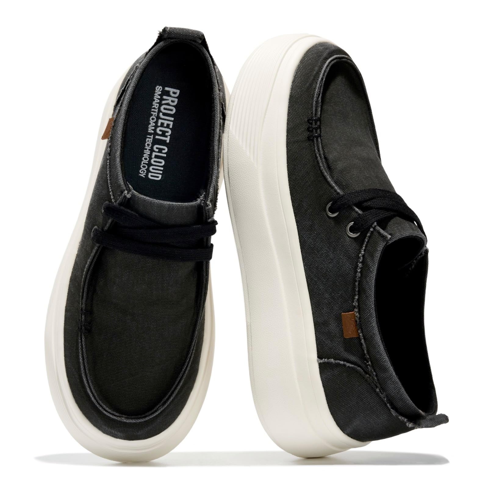 Project Cloud Women's | Canvas Platform Loafers | Smart Foam Insole | Lightweight | Non-Slip - Dana