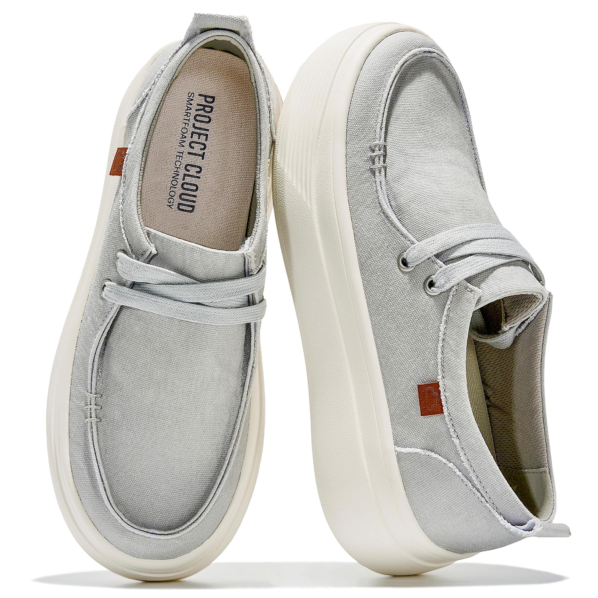 Project Cloud Women's | Canvas Platform Loafers | Smart Foam Insole | Lightweight | Non-Slip - Dana