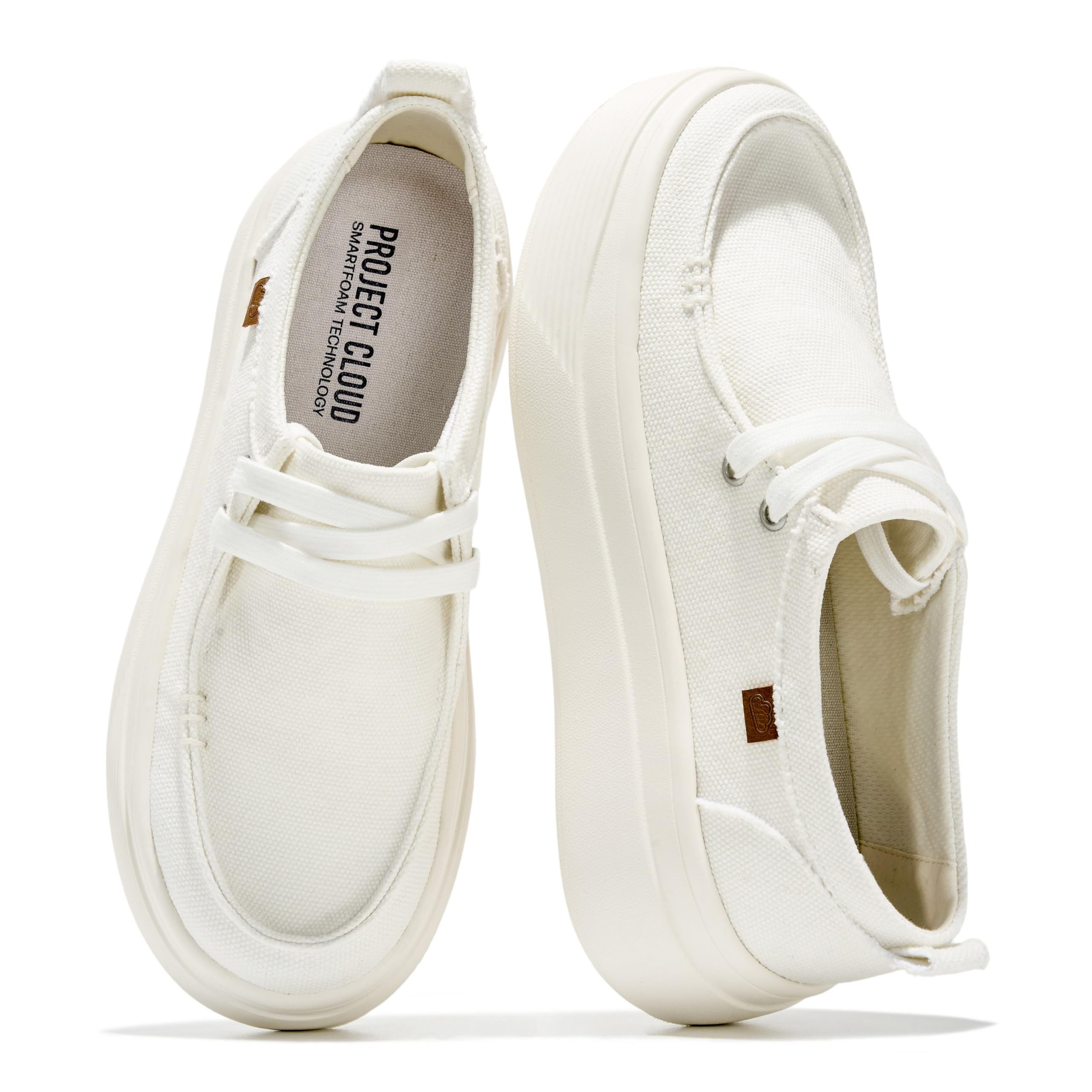 Project Cloud Women's | Canvas Platform Loafers | Smart Foam Insole | Lightweight | Non-Slip - Dana