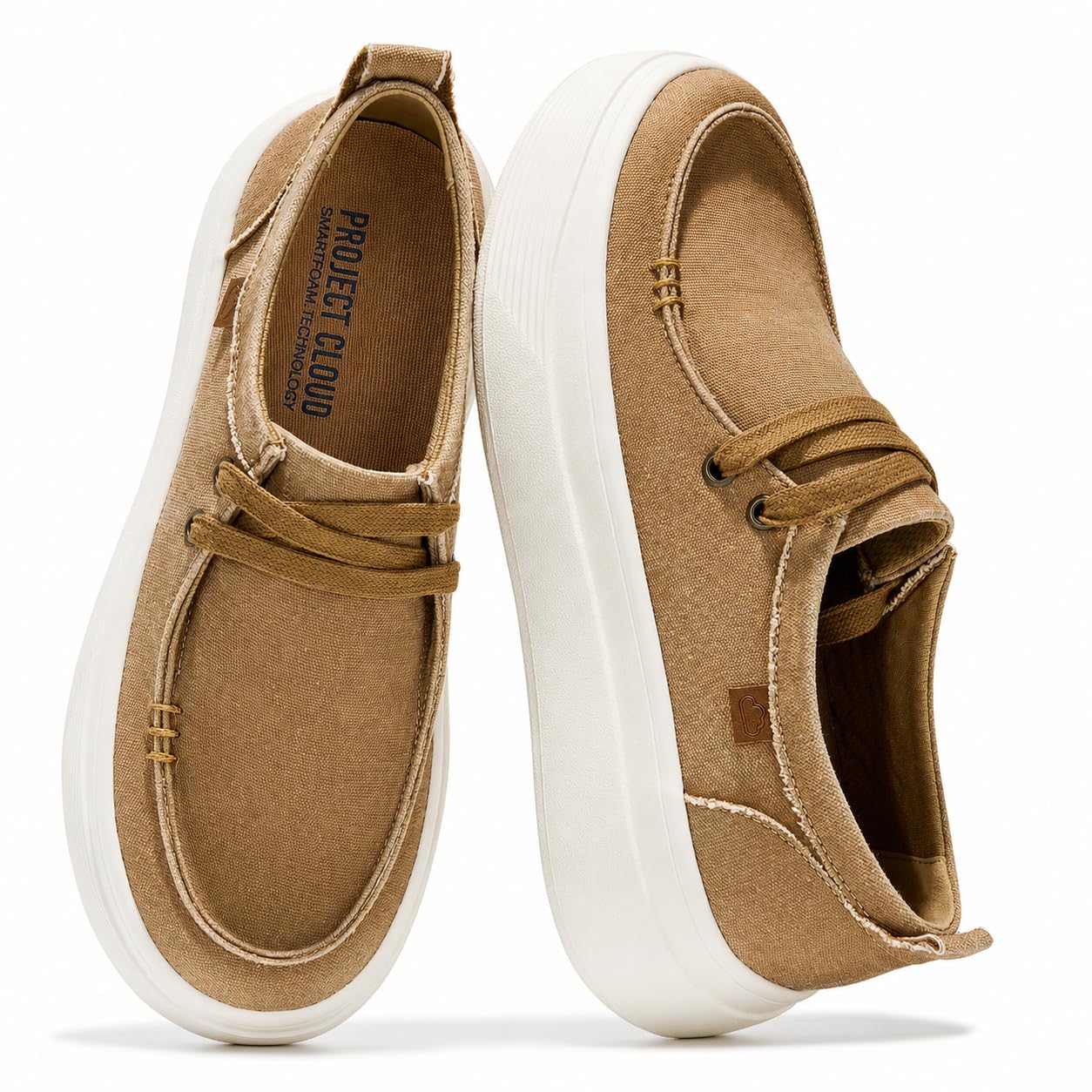 Project Cloud Women's | Canvas Platform Loafers | Smart Foam Insole | Lightweight | Non-Slip - Dana