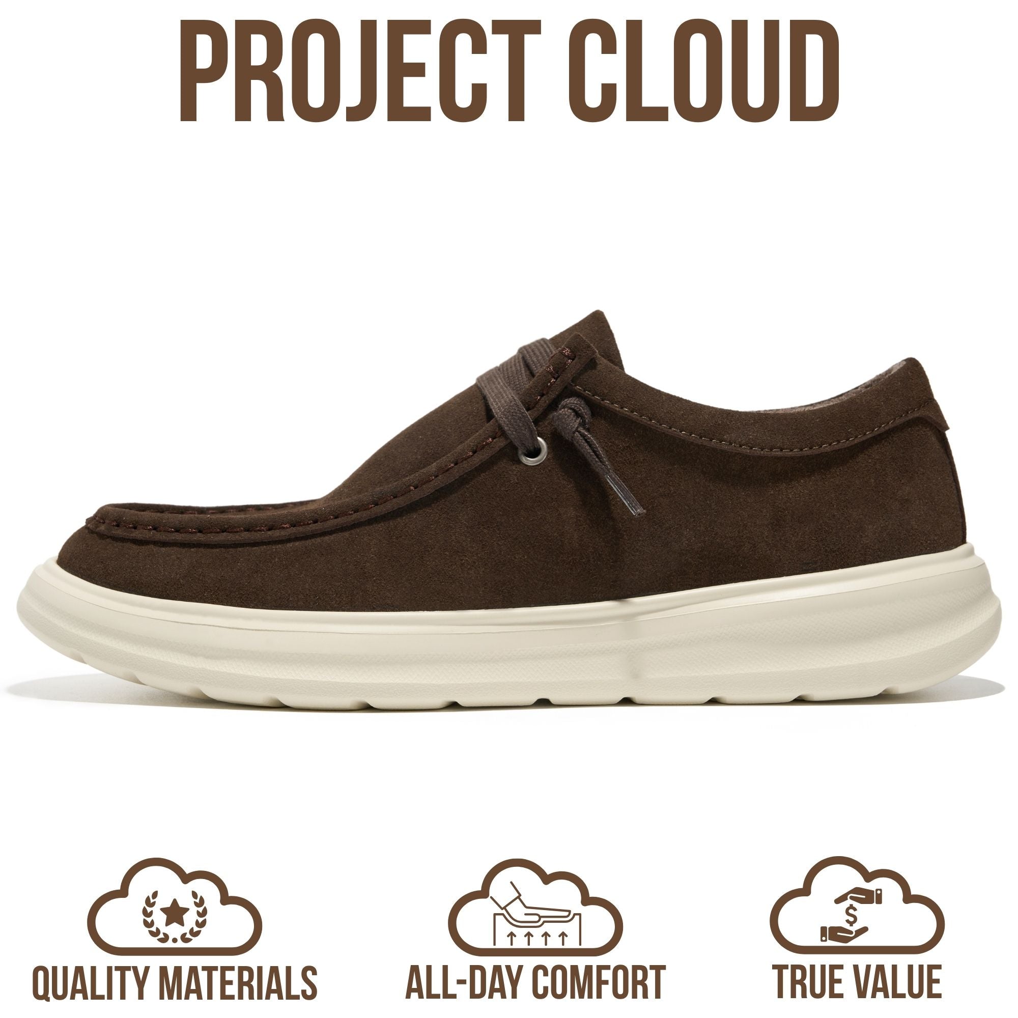 Project Cloud Men's | Genuine Leather Loafers | Smart Foam Insole | Lightweight | Non-Slip - Dante