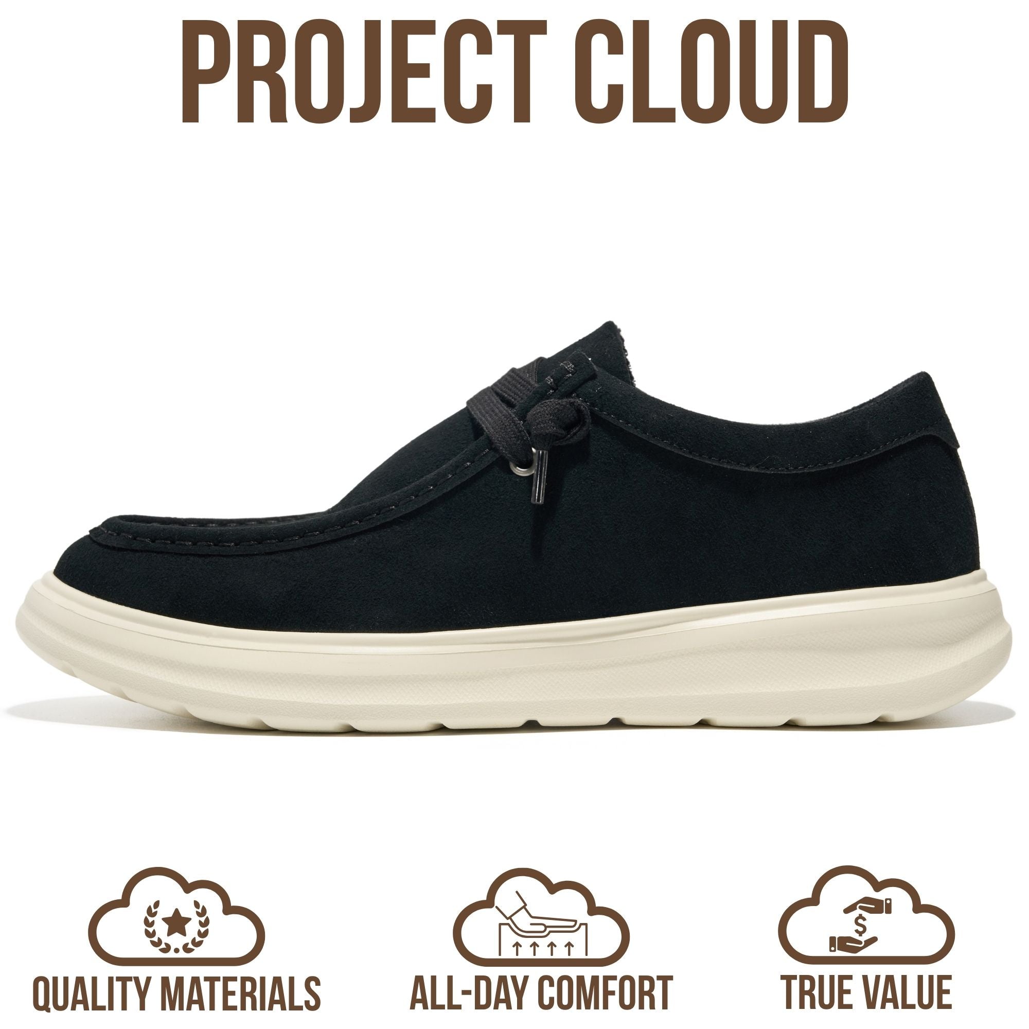 Project Cloud Men's | Genuine Leather Loafers | Smart Foam Insole | Lightweight | Non-Slip - Dante