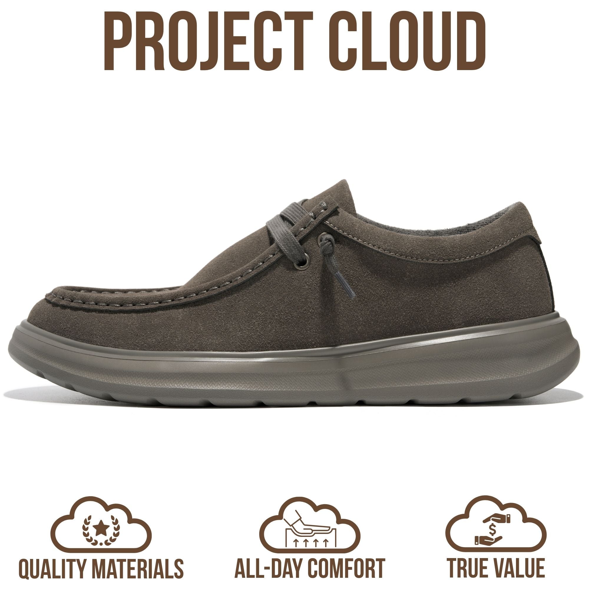 Project Cloud Men's | Genuine Leather Loafers | Smart Foam Insole | Lightweight | Non-Slip - Dante