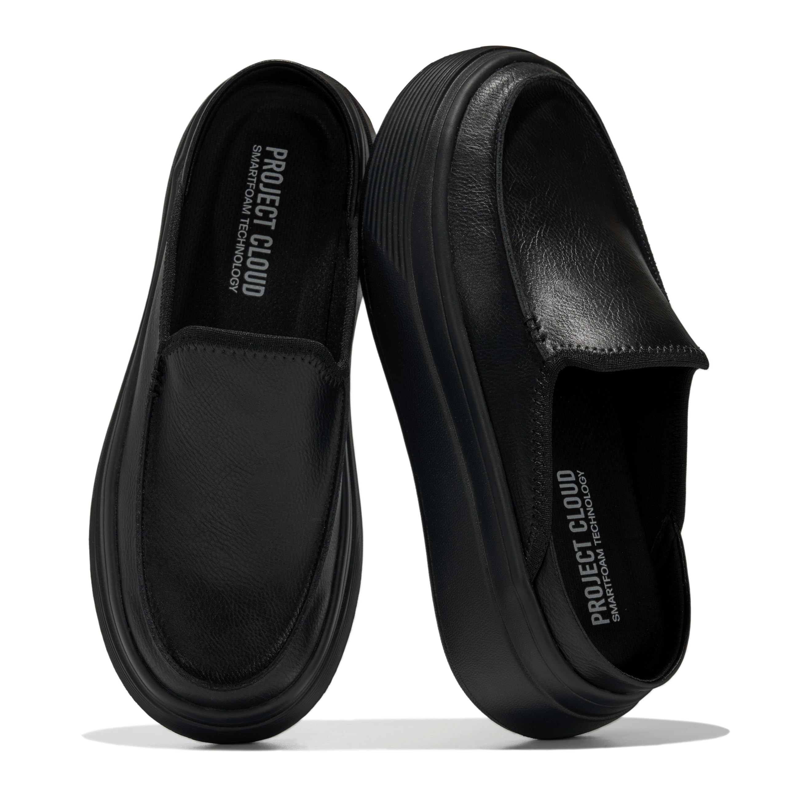 Project Cloud Women's | Genuine Leather Canvas Clogs & Mules | Smart Foam Insole | Lightweight | Non-Slip - Daphne