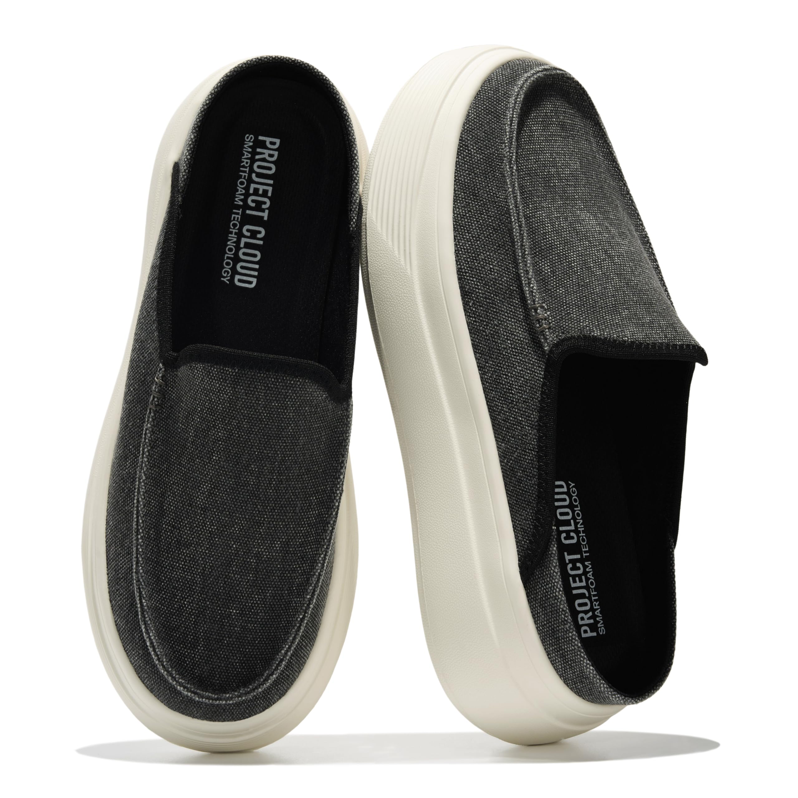 Project Cloud Women's | Genuine Leather Canvas Clogs & Mules | Smart Foam Insole | Lightweight | Non-Slip - Daphne